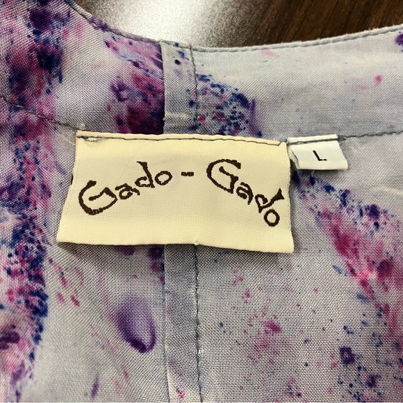 Gado Gado Purple and White Dress L - Picture 1 of 7